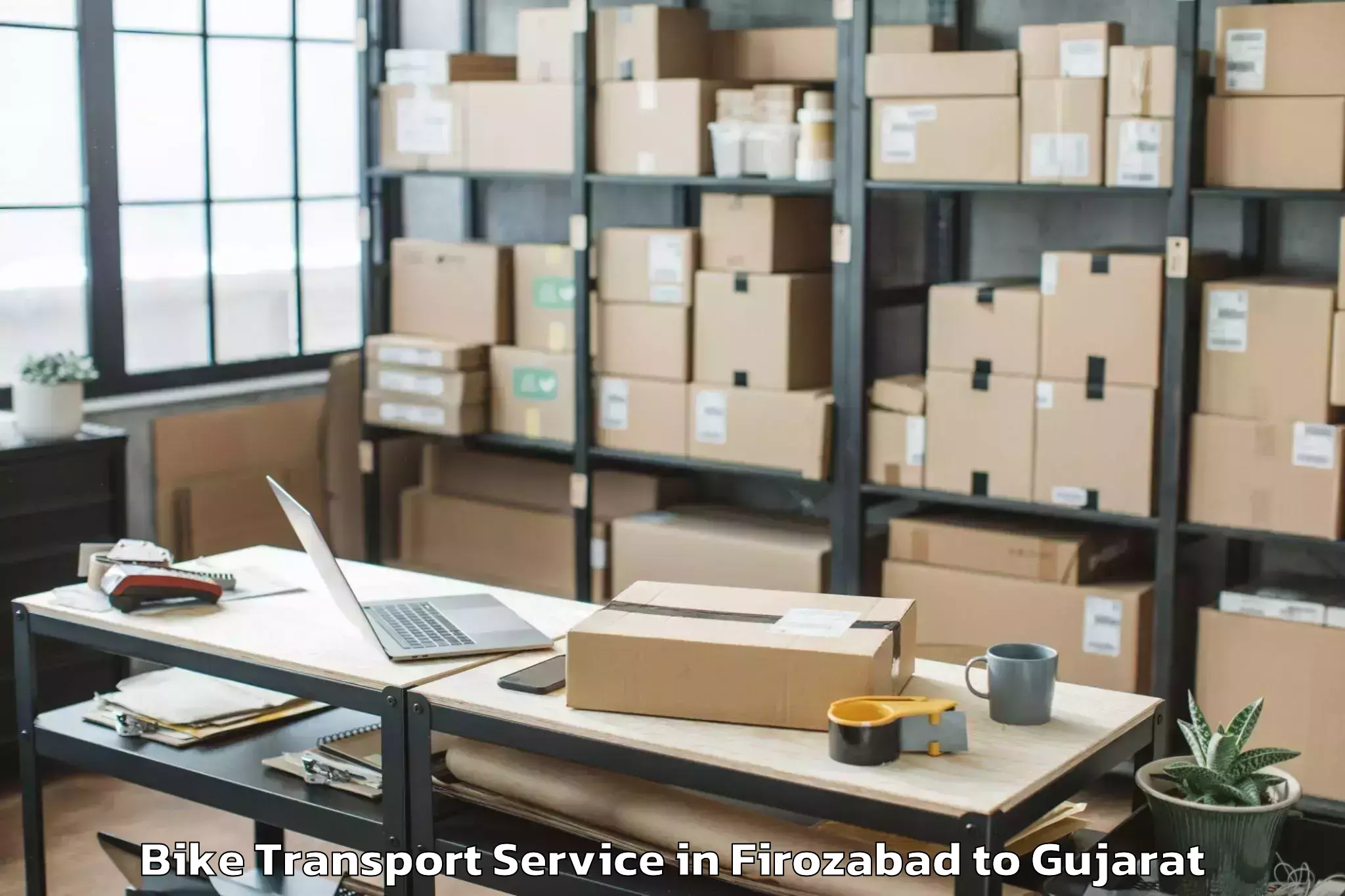 Book Firozabad to Valod Bike Transport Online